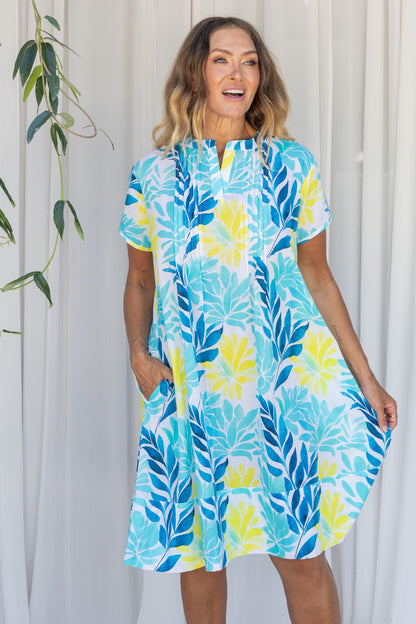 Lydia Dress w SeaFoam Print