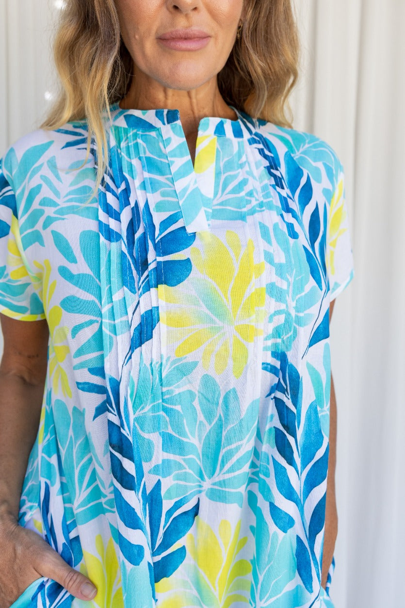 Lydia Dress w SeaFoam Print