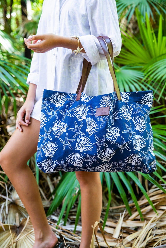 Coral Reef Cotton Beach Bag KVBBCR – West Indies Wear