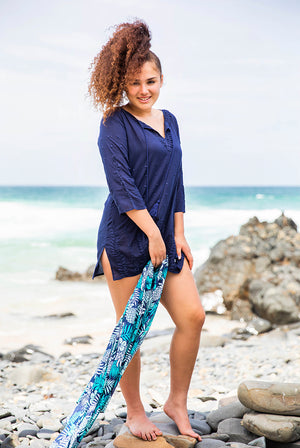 Island Girl Cotton Beach Tunic: Perfect Island Vacation Coverup