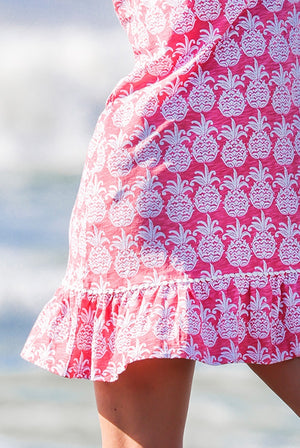 this is an image of a frill dress for the beach