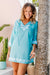 Island-Ready Shell Embroidered Cotton Beach Tunic - West Indies Wear