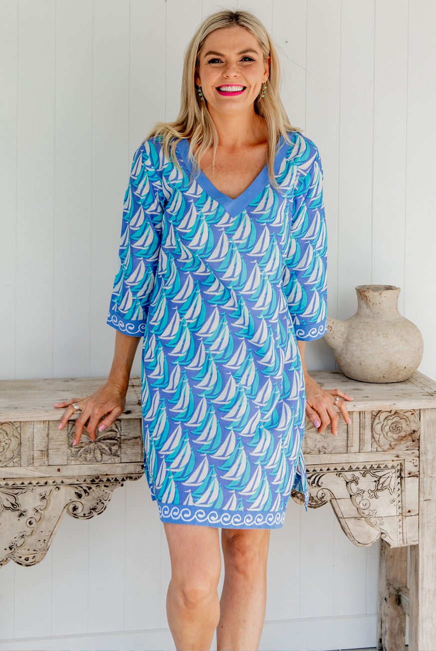 Patterned tunic dress hotsell