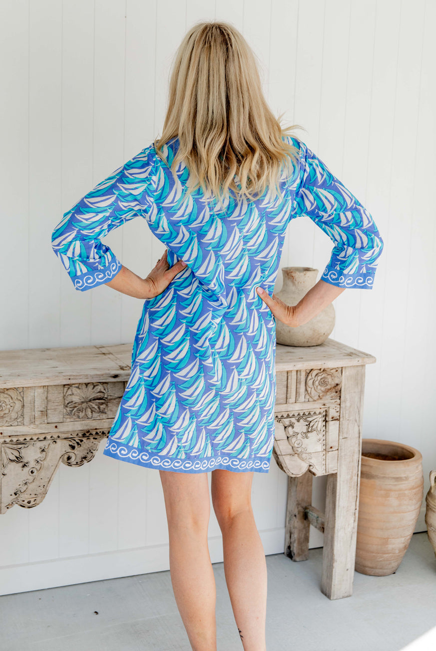 Sailaway Cotton Tunic Dress – Breezy Coastal Comfort