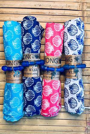 Shell Printed Cotton Sarong Pareo KVSHLL