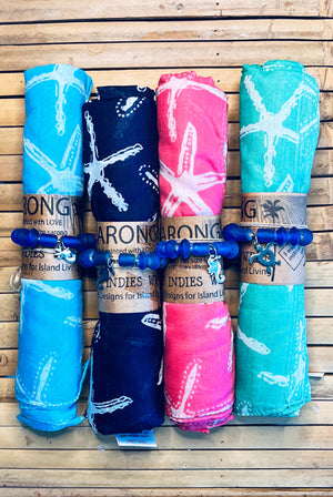 Wishes Printed Cotton Sarong Pareo KVWSHS