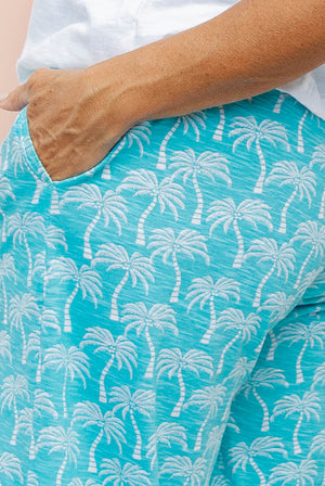 Palm Tree Cotton Pants