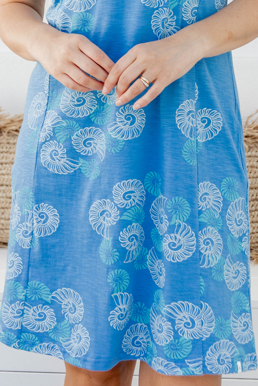 Nautilus Shell Cotton Dress