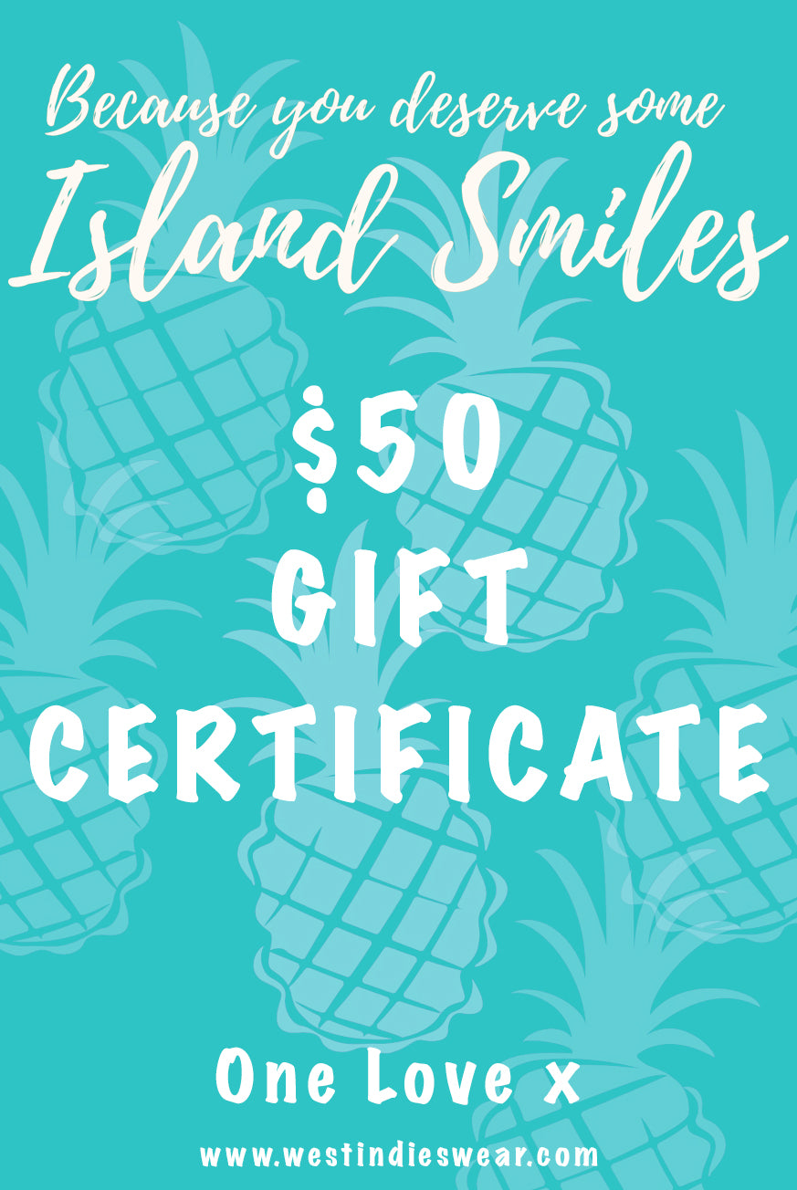 Gift Certificate for Island Vacation Outfits - West Indies Wear